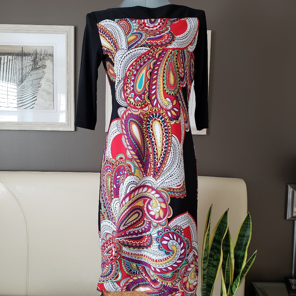 New! Soho New York Multi-Colour Paisley Dress